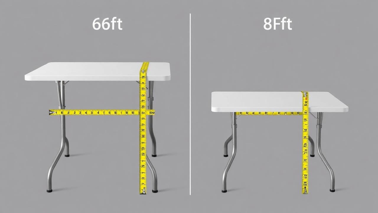 6-foot vs 8-foot folding table price range comparison chart